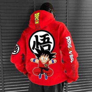 BUZO ESTAMPADO FRAGON BALL ROJO
